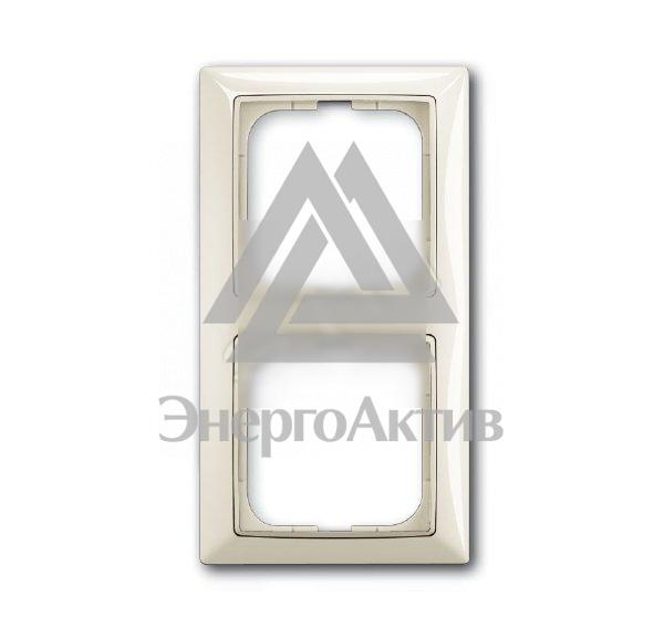 BASIC 55 Рамка 2 поста с декоративной вставкой бежевая (2512-92-507) купить по выгодной цене с доставкой