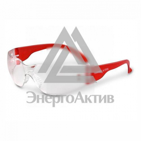 Очки защитные открытые О15 HAMMER ACTIVЕ super (2C-1,2 PC) с мягким носоупором, (прозрачные, спортивный стиль, с незапотевающим покрытием) купить по оптовой цене с доставкой