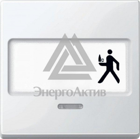 Клавиша с окошком для светоиндикатора с полем для надписи белый купить по оптовой цене с доставкой