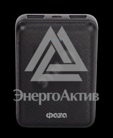 Аккумулятор PowerBank 10000мАч. 2 USB выхода (1.0Аи 2.1А) черн. купить по оптовой цене с доставкой