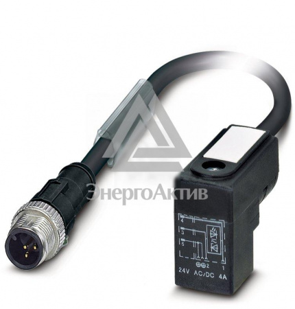 Кабель передачи данных AB-C3-M12MS-0.3PUR-CI-1L-S купить по оптовой цене с доставкой